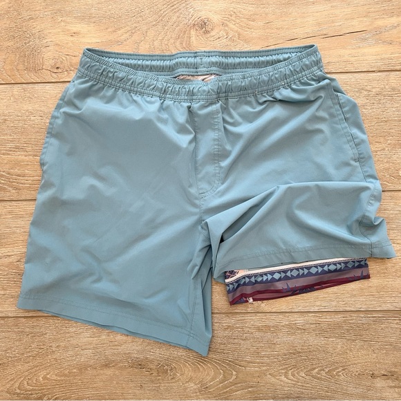 chubbies Other - Chubbies 7” Swim Trunks Shorts Hybrid Performance Men Sz Medium Green Aztec
